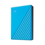 WD My Passport externe Festplatte 6 TB (mobiler Speicher, schlankes Design, herunterladbare Software, automatische Backups, Passwortschutz) Blau - auch kompatibel mit PC, Xbox und PS4