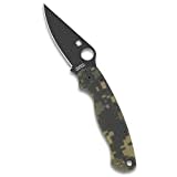 Spyderco Unisex-Adult C81GPCMOBK2 Para Military 2 Klappmesser, schwarz Klinge, Tarnung G-10 Griff, Camouflage, 8.28"