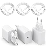 [MFi Certified] 25W USB C Ladegerät,3er Pack iPhone Ladegerät und 2M iPhone Ladekabel*3, PD 3.0 USB C Schnellladegerät iPhone auf Lightning Kabel 2M für iPhone 14 Pro Max 13 12 11 XS SE iPad