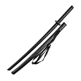 DEPICE Bokken Set inkl. Saya Hartkunststoff - 101 cm, 600 g, Iaido, Aikido, Bokuto, Schwarz