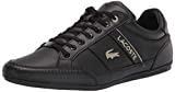 Lacoste Herren Chaymon Sneaker, Schwarz/Schwarz/Gold Leder, 45 EU