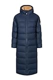 derbe Damen Wintermantel Interholm Long Cozy dress blue caramel dunkelblau beige - 44