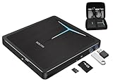 NOLYTH Externes DVD Laufwerk, CD Laufwerk Extern USB 3.0 Type-C DVD/CD+/-RW Brenner mit USB Port & SD TF Slot, Tragbar Externes CD Laufwerk für Laptop PC Windows 11 10 Mac MacBook Linux