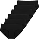 INNERSY Unterhosen Damen Schwarz Stretch Baumwolle Hipster Unterwäsche 6er Pack (XL/44 EU, 6 Schwarz)