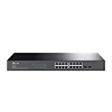 TP-Link TL-SG2218 16-Port Gigabit Managed Netzwerk LAN Switch mit 2 SFP-Slots (19 Zoll Rack-Montage, Zentrales Cloud-Management, Omada-SDN, IPv6, QoS, IGMP, LAN) schwarz,Geschäfts-Netzwerk