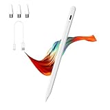 Stylus Stift für Touch Screens POM Tip Tablet Pen Wiederaufladbarer Pad Stift Capacitive Magnetic Tablet Stift für iPad/Pro/Air/Mini/Samsung Galaxy/Huawei/iOS/Android/Tablets-Weiß