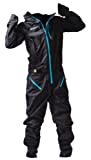 in-outdoorshop - dirtlej dirtsuit prime edition schwarz/blau, atmungsaktiver Regenanzug für Radfahrer für kühlere Regentage + Gratis 1xBallistol Imprägnierspray 200ml (XXL)