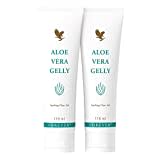 Forever Aloe Vera Gelly, 85% reines Aloe-Vera-Gel, After sun, kühlend, wohltuend, feuchtigkeitsspendend, zieht rückstandsfrei ein, pflegend, glutenfrei, dermatest-zertifiziert, Tube (2 x 118 ml)