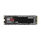 Samsung 990 PRO NVMe M.2 SSD, 4 TB, PCIe 4.0, 7.450 MB/s Lesen, 6.900 MB/s Schreiben, Interne SSD, Für Gaming und Videobearbeitung, MZ-V9P4T0BW