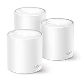 TP-Link Deco X50 Mesh WLAN Set (3 Pack), Wi-Fi 6 AX3000 Dual Band Router & Repeater, 3x Gigabit Ports für jede Einheit, empfohlen für Häuser mit 4-6 Schlafzimmern, Umfassender Jugendschutz, WPA3