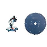 Bosch Professional Kombinationssäge GTM 12 JL (Sägeblatt-Ø: 305 mm, inkl. 1x Kreissägeblatt, Schiebestock, im Karton) + Kreissägeblatt Expert for Multi Material (305 x 30 x 2,4 mm, 96 Zähne, Zubehör)