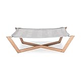 WUFY Taco Hunde Hängematte Hundeliege Garten Hunde Outdoor Bett erhöhtes Hundebett Hundesofa Katzenbett Haustierliege Verschiedene Größen und Farben aus Holz