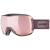 uvex downhill 2100 CV planet - Skibrille für Damen und Herren - konstraststeigernd - beschlagfrei - antique rose matt/rose-green - one size