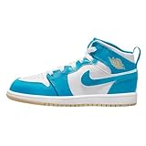 Jordan 1 Mid (PS) Kind Hellblau/Weiß, Hellblau Weiß, 28 EU