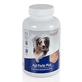 Tierarzt24 AGIL FORTE Plus unterstützt gezielt die Gelenke von Hunden - Enthält Glucosamin, Chondroitinsulfat, MSM & Hyaluronsäure - 65 Tabletten