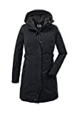 Killtec Damen Parka Funktionsparka mit abzippbarer Kapuze KOW 165 WMN PRK wasserdicht, Winddicht, atmungsaktiv 00200-schwarz 46