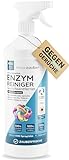 hauszauber® - Enzymreiniger [STARKER GERUCHSENTFERNER] 1000 ml - Gegen Katzenurin, Hundeurin etc. - Üble Gerüche aus Sofa & Teppich entfernen - Geruchsneutralisierer - Zauberfrische