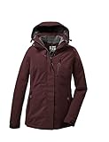 killtec Damen Funktionsjacke/Outdoorjacke mit abzippbarer Kapuze KOW 140 WMN JCKT, dunkelweinrot, 52, 37411-000