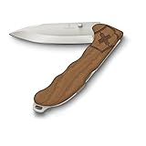 Victorinox Schweizer Taschenmesser Hunter Evoke Wood, Klappmesser mit Holzgriff, Outdoor, 4 Funktionen inkl. 10 cm Klinge und Daumenpin, Braun