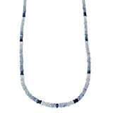 Harry Ivens Damen Kette Edelstein aus Silber 925 mit Saphir blau im Farbverlauf 45cm