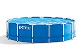 Intex Metal Frame Pool Set - Aufstellpool, Blau, Ã˜ 457 X 122 - Zubehör Enthalten