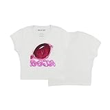 Doja Cat Damen Offizielles The Scarlet Tour Merch Crop T-Shirt, Weiss/opulenter Garten, Mittel