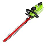 Greenworks G40HT61 Akku Heckenschere, 61 cm Doppelklingen, schneidet bis zu 27 mm dicke Äste und Stämme, 3000 Schnitte pro Minute OHNE 40 V Akku & Ladegerät, 3 Jahre Garantie