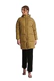 NA-KD Damen Padded Long Jacket Gepolsterte, Lange Jacke, grün, 42 EU