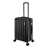 Travelhouse - Porto - Hartschalen-Koffer Koffer Trolley Rollkoffer Reisekoffer Erweiterbar, 4 Rollen, 66 cm, 70 Liter, Schwarz