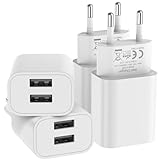 4er Pack USB ladegerät für iPhone 16 15 14 Plus Pro Max 13 12 11 SE Samsung Android Adapter, iPhone ladegerät Ladestecker Power USB stecker Netzteil(Ohne Ladekabel)