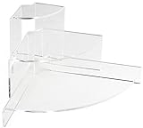 Displays2go Dreieck Acryl Display aufstehen, transparent, Set von 3