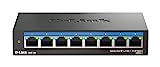 D-Link DMS-108 8-Port Multi-Gigabit Unmanaged Desktop Switch (8X 2,5G Ports, Lüfterlos, Kompakt, Metal Gehäuse, QoS, Plug and Play)