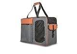 Annitaño - Premium Hundeflugtasche 55x40x23 cm - EUWI - Wasserdicht und belastbar bis 12 kg - Komfortable Reise-Tragetasche für Hunde