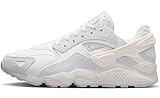 NIKE Herren Air Huarache Runner Sneaker, Summit White/Metallic Silver-White, 42.5 EU