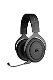 CORSAIR HS70 Wired Gaming Headset Mit Bluetooth - Abnehmbares Unidirektionales Mikrofon - Bis zu 30 Stunden Akku - PC, Mac, PS5, PS4, Xbox, Nintendo Switch, Mobile - Carbon