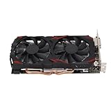 Yunir RX 580 8GB DDR5 256BIT Computer Gaming, PCI Express 3.0 16X Steckplatz, Grafikkarten Leise Plug-and-Play-Grafikkarte mit Zwei Lüftern für Desktop-PC (580 8G D5)