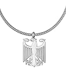 d'origine Deutschland Adler Kette für Herren, Deutschland Wappen Kette, Deutsche Kette, Deutschland Schmuck (Silber)