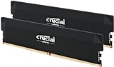 Crucial Pro DDR5 RAM 32GB Kit (2x16GB) 6000MHz CL36, Overclocking Gaming, Intel XMP 3.0 / AMD EXPO, PC Computer Arbeitsspeicher 32GB DDR5, Schwarz - CP2K16G60C36U5B