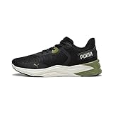 PUMA Unisex Disperse XT 3 Neo Force Road Running Shoe, Olive Green Black-Warm White, 44 EU