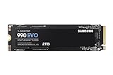 Samsung 990 EVO NVMe M.2 SSD 2 TB, PCIe 4.0 x4 / PCIe 5.0 x2, NVMe 2.0 (2280), 5.000 MB/s Lesen, 3.200 MB/s Schreiben, Interne SSD für Gaming und Grafikbearbeitung, MZ-V9E2T0BW