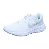 Nike Damen Revolution 6 Nn Laufschuh, White/Metallic Silver-Pure Pla, 40 EU