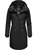 Navahoo Damen Wintermantel Winterparka mit Kapuze Letiziaa Schwarz Gr. L