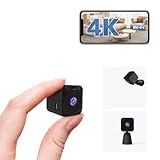 AOBOCAM Mini Kamera, 4K HD WLAN Überwachungskamera Innen Live Übertragung Handy APP Für WiFi Camera Indoor Mit Akku Kompakte Sicherheitskamera mit Bewegungsmelder/Nachtsicht/Cloud-Speicher (XS)