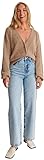 NA-KD Damen Oversized Knitted Cardigan Strickjacke, Dunkelbeige, S