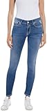 Replay Damen Jeans New Luz Skinny-Fit mit Power Stretch, Medium Blue 009-2 (Blau), 29W / 32L