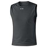 GORE WEAR Herren Windstopper Base Layer Shirt Ärmellos, Schwarz, L EU