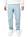 PITTMAN Titan - Männer Jeanshose - Jeansstoff Hosen Herren - Weite Männer Jeans, Blau (Dusty Blue 164010), W36/L32