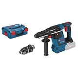 Bosch Professional 18V System Akku Bohrhammer GBH 18V-26 F (inkl. Zusatzhandgriff, Tiefenanschlag, Maschinentuch, Wechselfutter SDS plus, L-BOXX, ohne Akku/ Ladegerät)