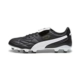 PUMA Unisex King Top Fg/Ag Soccer Shoe, Black White Gold, 44 EU