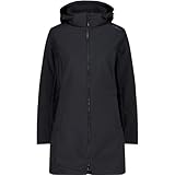 CMP - Damen-Softshellparka mit abnehmbarer Kapuze, Schwarz, D40